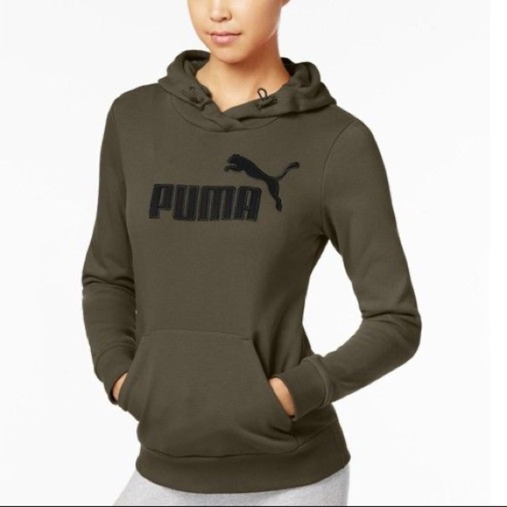 puma | olive green pullover hoodie